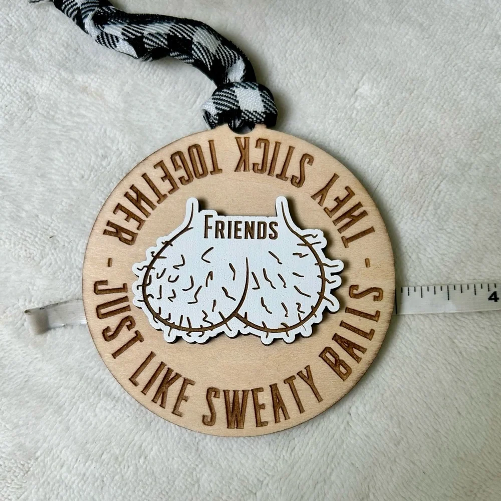 Funny Christmas Ornament Friends Stick Together